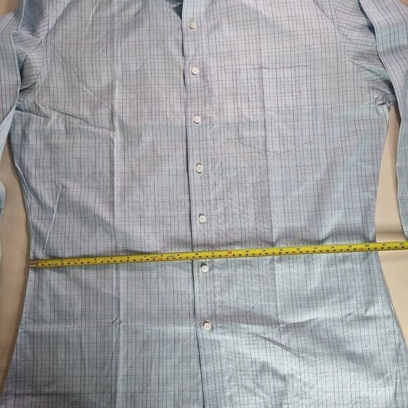 Porro & Porro Custom Tailor Blue Checkered Dress Shirt – 100% Cotton – Tailored - Picture 5 of 8